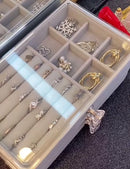 Porta Joias Acrílico Luxo Com 3 Camadas Brinco Anel Compartimento caixa de armazenamento de jóias -CX2020-1/W4