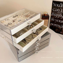 Porta Joias Acrílico Luxo Com 3 Camadas Brinco Anel Compartimento caixa de armazenamento de jóias -CX2020-1/W4