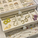 Porta Joias Acrílico Luxo Com 3 Camadas Brinco Anel Compartimento caixa de armazenamento de jóias -CX2020-1/W4