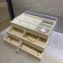 Porta Joias Acrílico Luxo Com 3 Camadas Brinco Anel Compartimento caixa de armazenamento de jóias -CX2020-1/W4