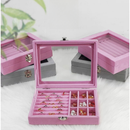 Porta-Joias Acrílico Luxo 3 Andares – Organizador com Compartimentos para Anéis, Brincos e Colares