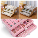 Porta-Joias Acrílico Luxo 3 Andares – Organizador com Compartimentos para Anéis, Brincos e Colares